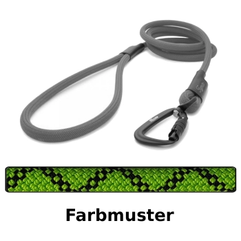klassische Hundeleine TWIST - L - 175cm - green snake